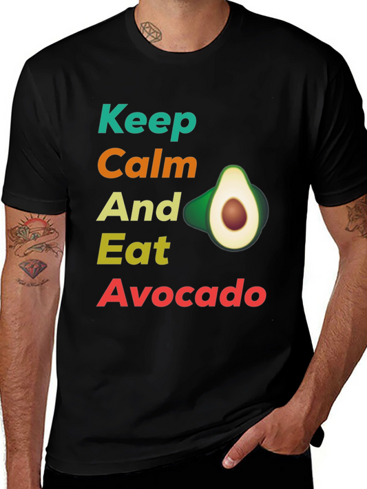 Keep Calm and Eat Avocado T-Shirt Funny Avocado Lover Tee