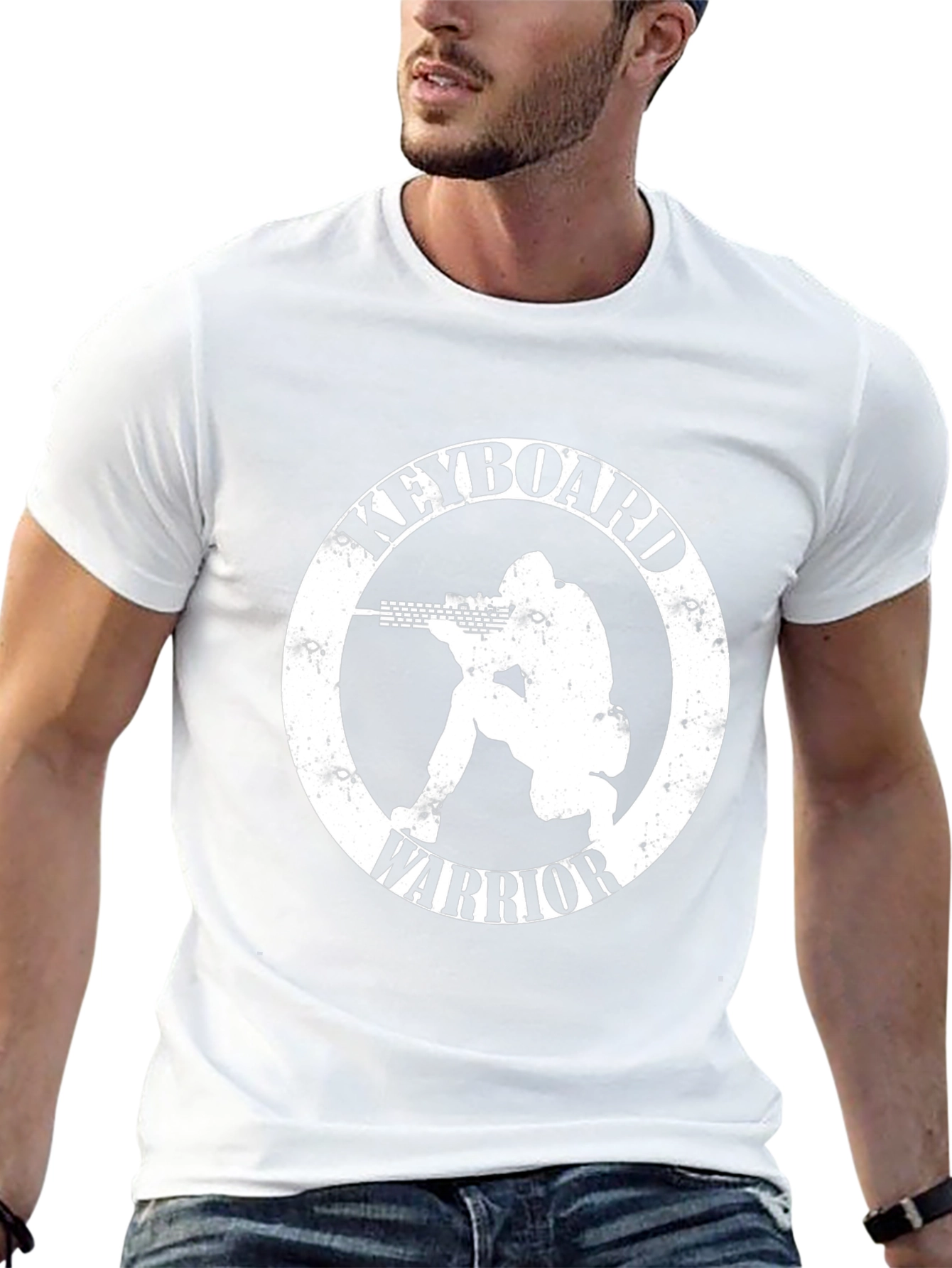 Keyboard Warrior Graphic T-Shirt - Black