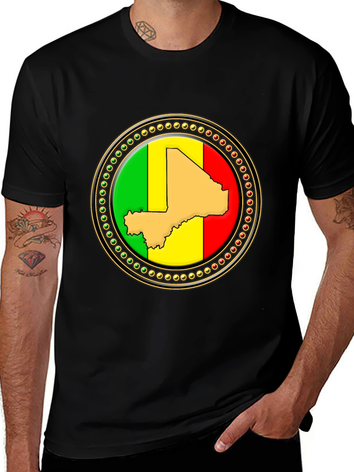 Mali Map Flag T-Shirt - Unique Design