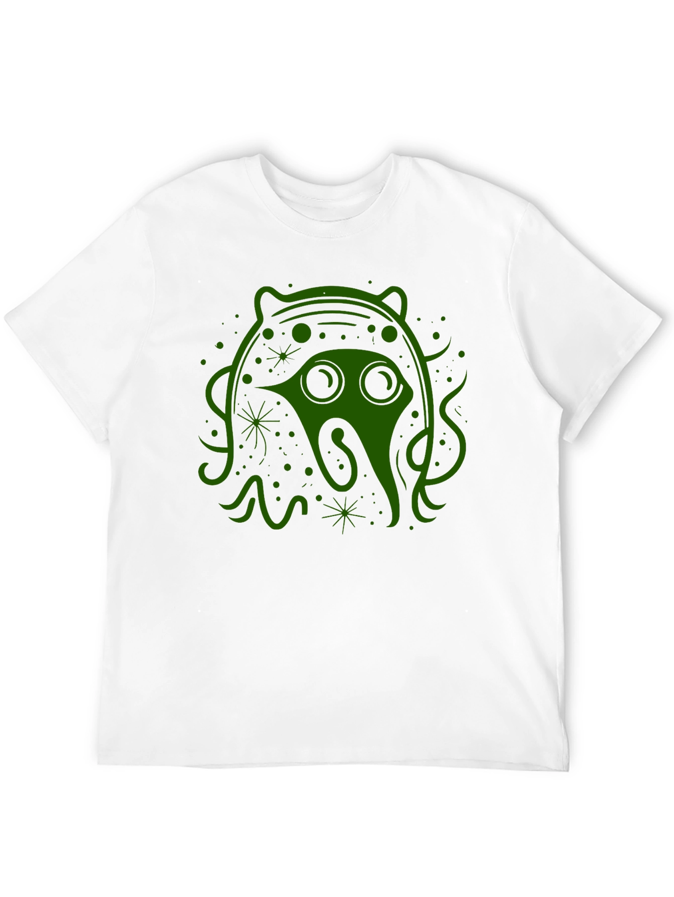 Green Alien Graphic Black Tee
