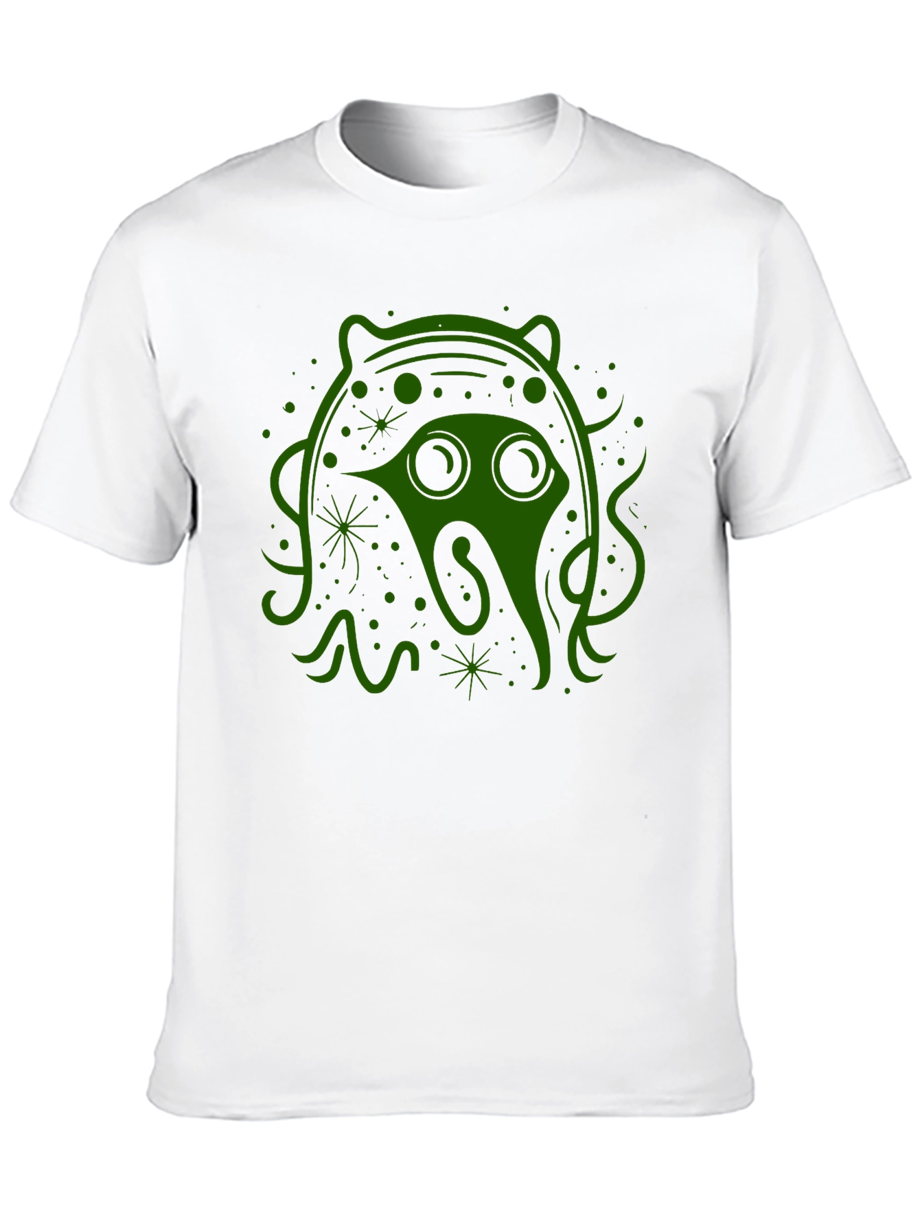 Green Alien Graphic Black Tee