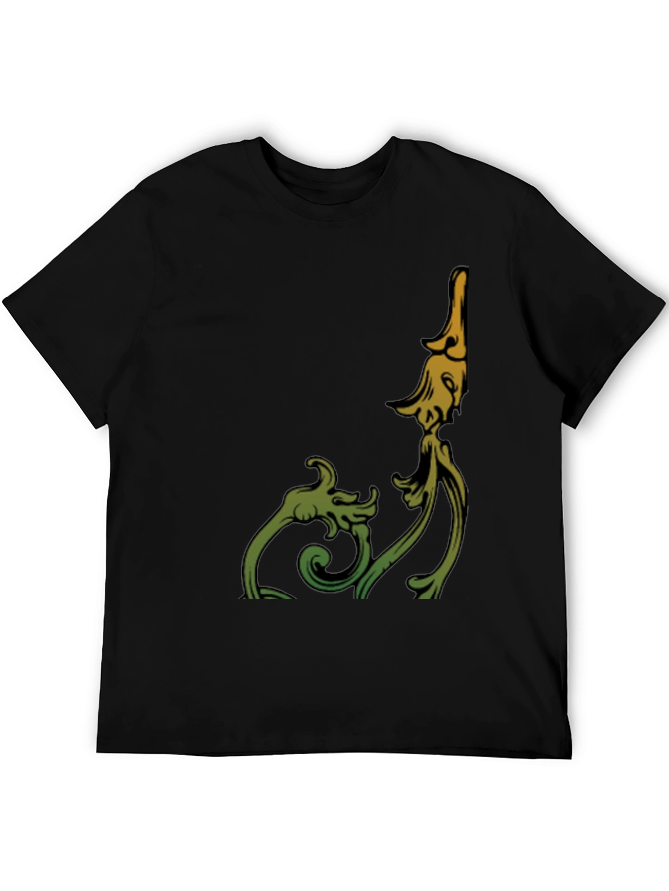 Botanical Graphic Print Tee - Black