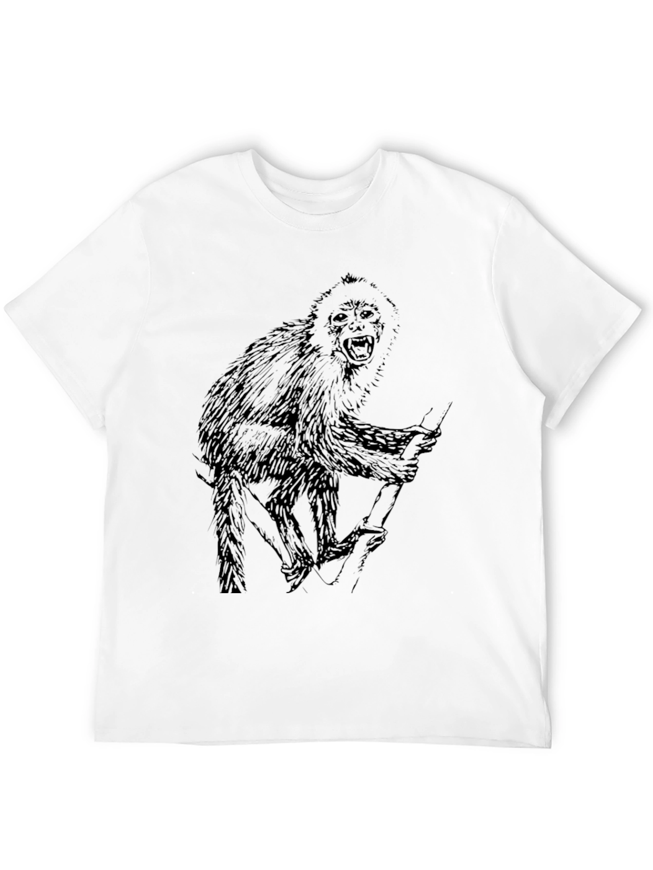 Monkey Graphic Black T-Shirt