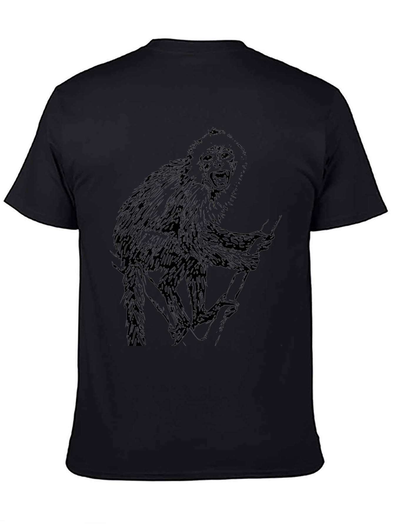 Monkey Graphic Black T-Shirt