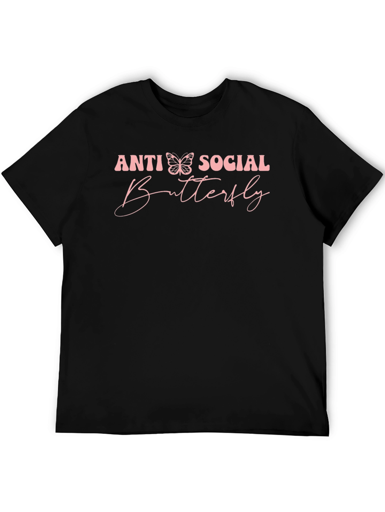 Anti Social Butterfly Graphic T-Shirt