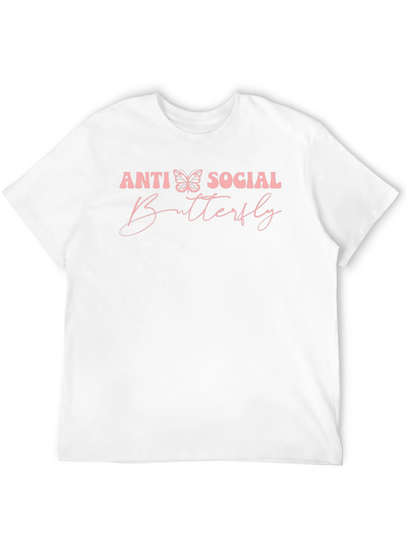 Anti Social Butterfly Graphic T-Shirt