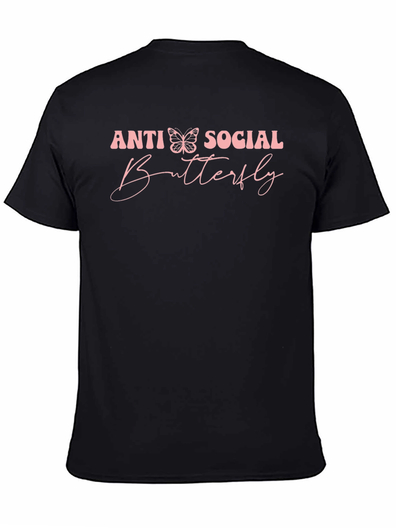 Anti Social Butterfly Graphic T-Shirt