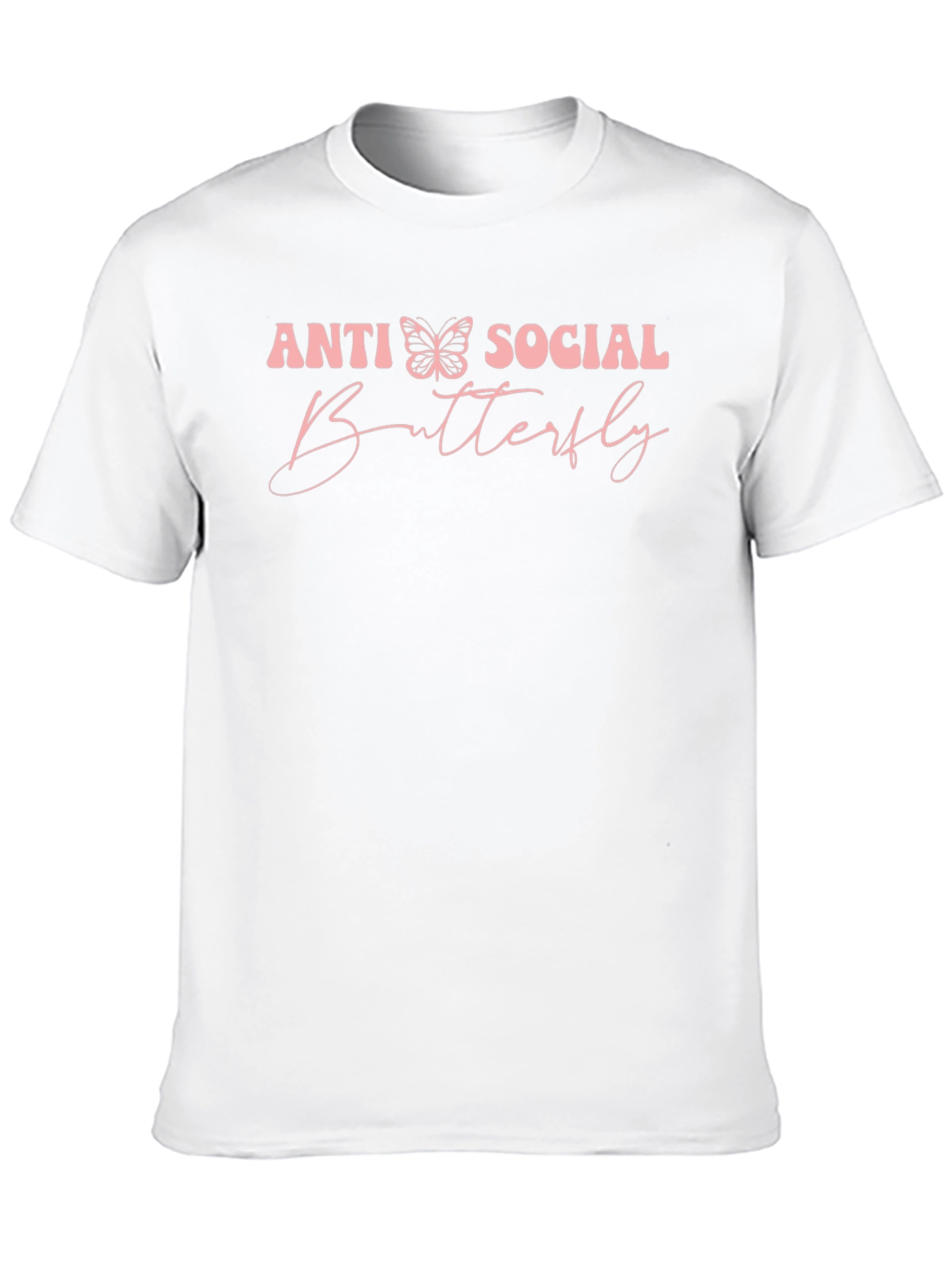 Anti Social Butterfly Graphic T-Shirt