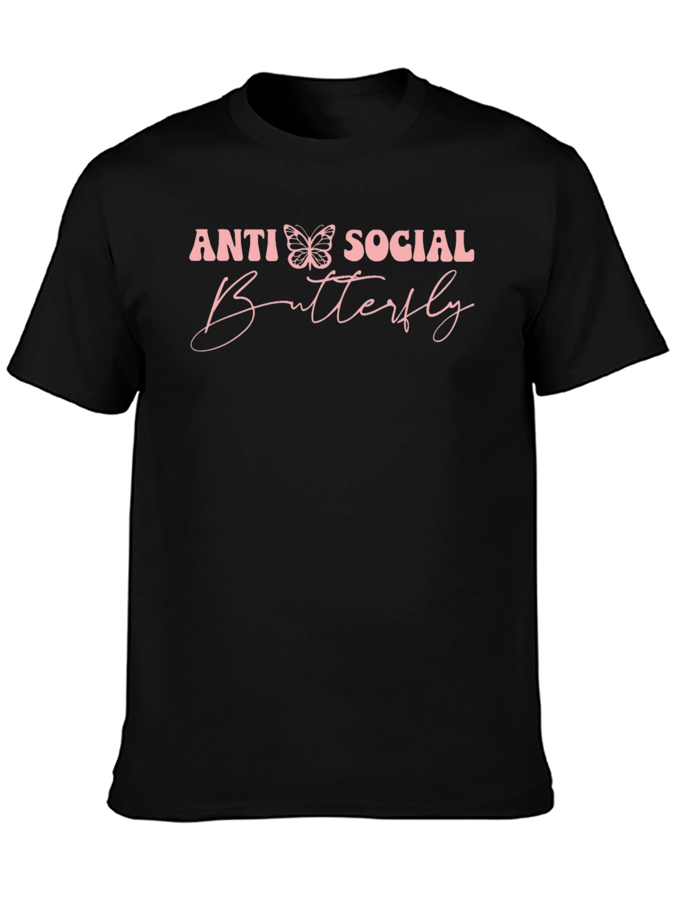 Anti Social Butterfly Graphic T-Shirt