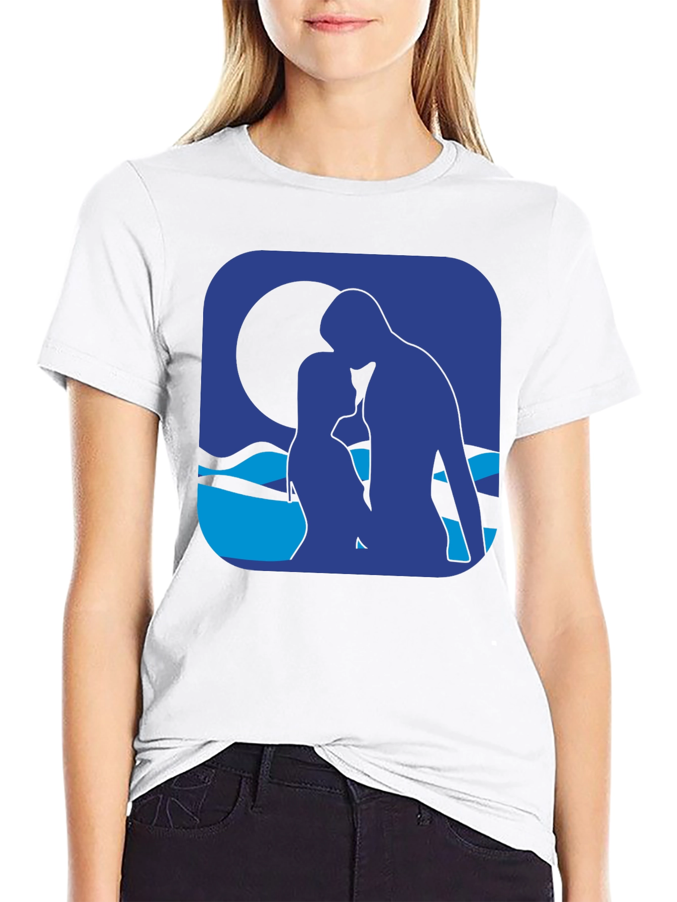 Romantic Silhouette Graphic T-Shirt