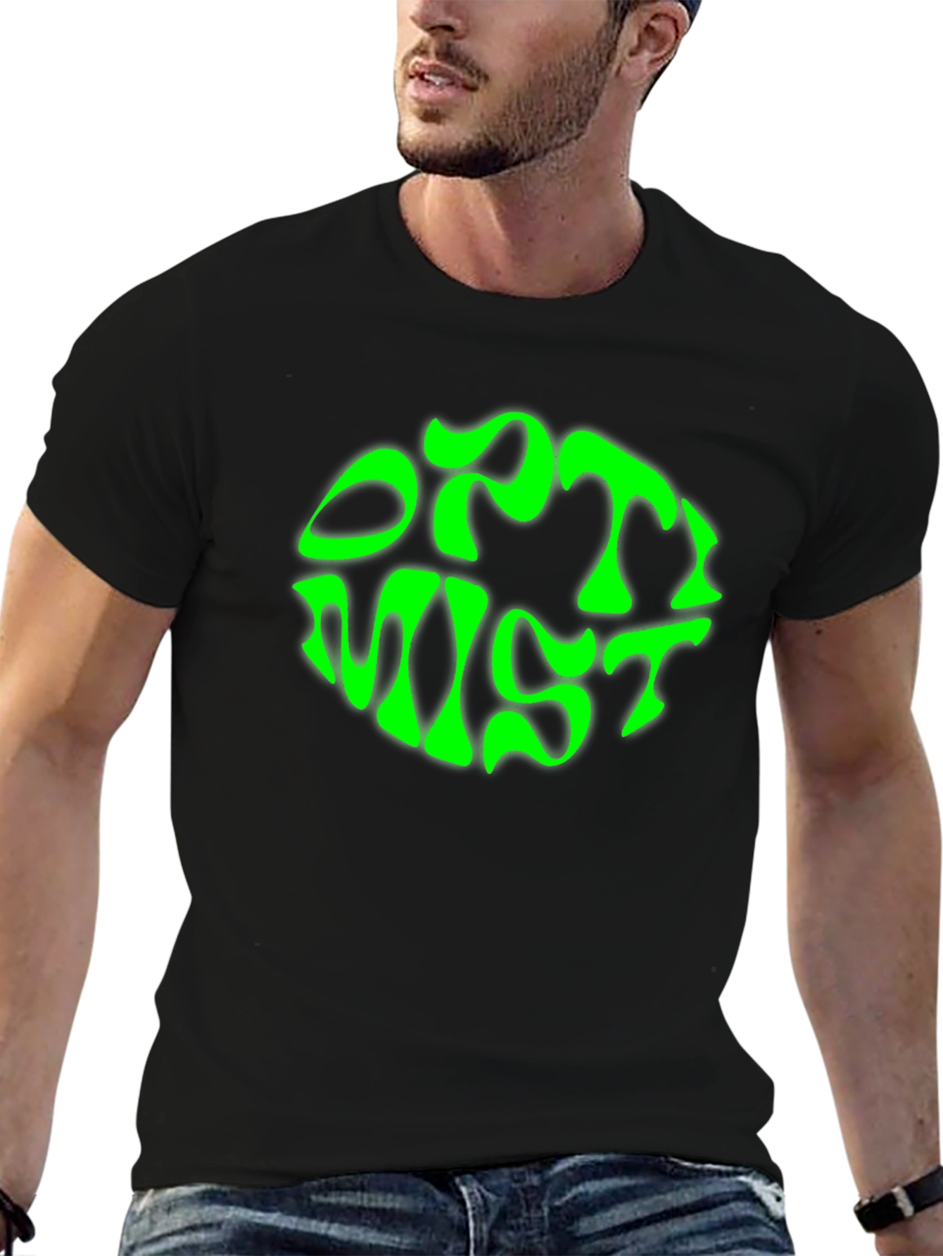 Optimist Black T-Shirt - Bold Graphic Tee