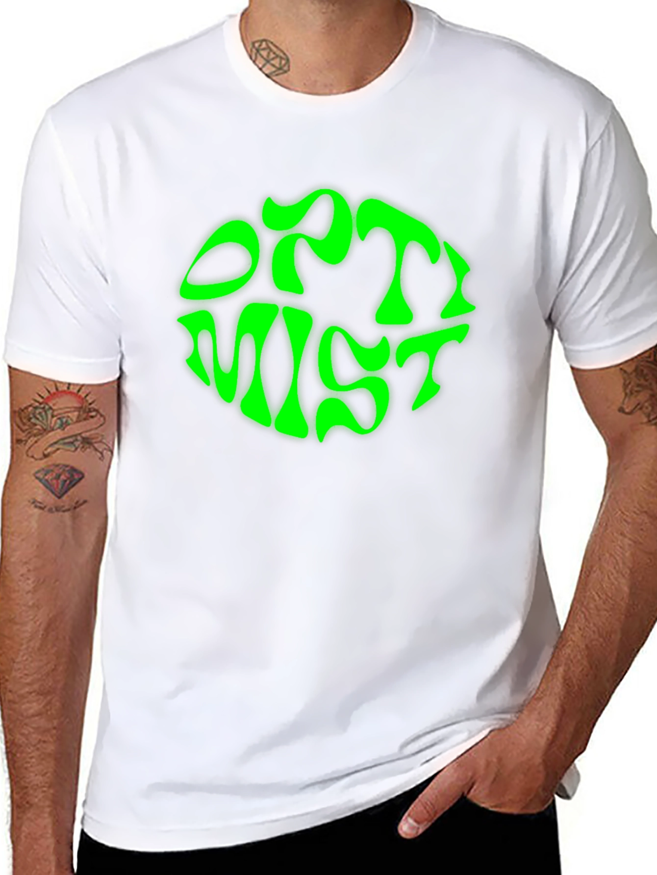 Optimist Black T-Shirt - Bold Graphic Tee