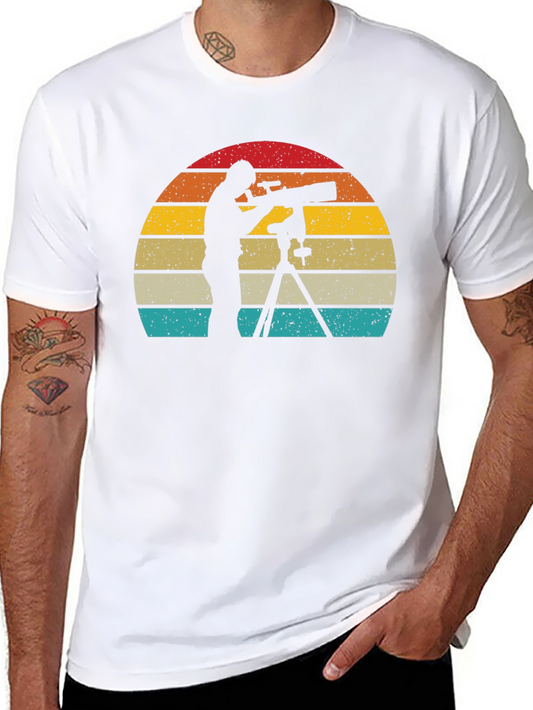 Retro Astronomer T-Shirt - Stargazing Style
