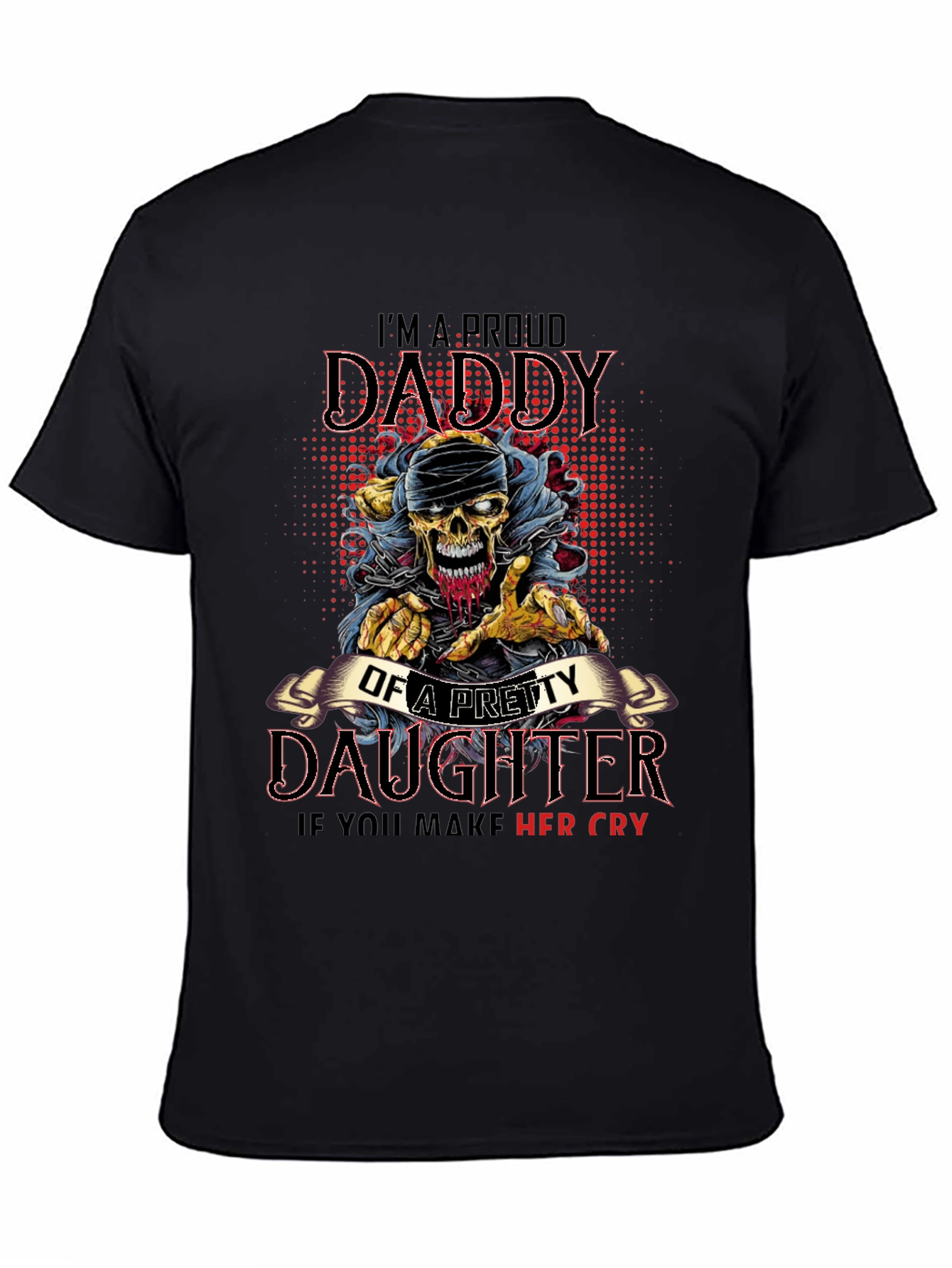 Proud Daddy Daughter Zombie Graphic T-Shirt