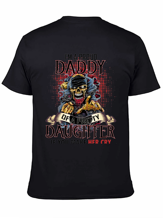 Proud Daddy Daughter Zombie Graphic T-Shirt