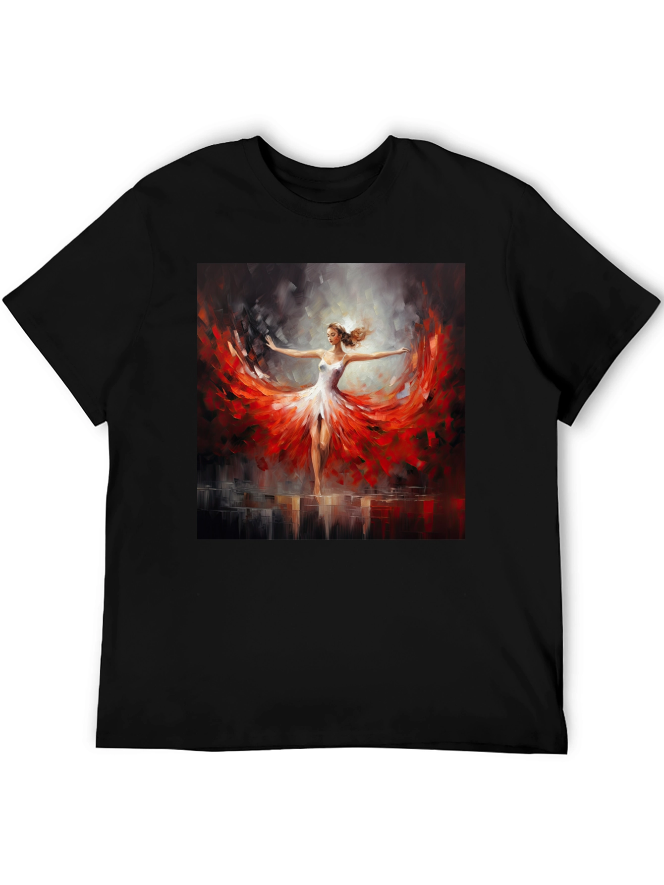 Dancing Lady Graphic Tee - Stylish Art T-Shirt