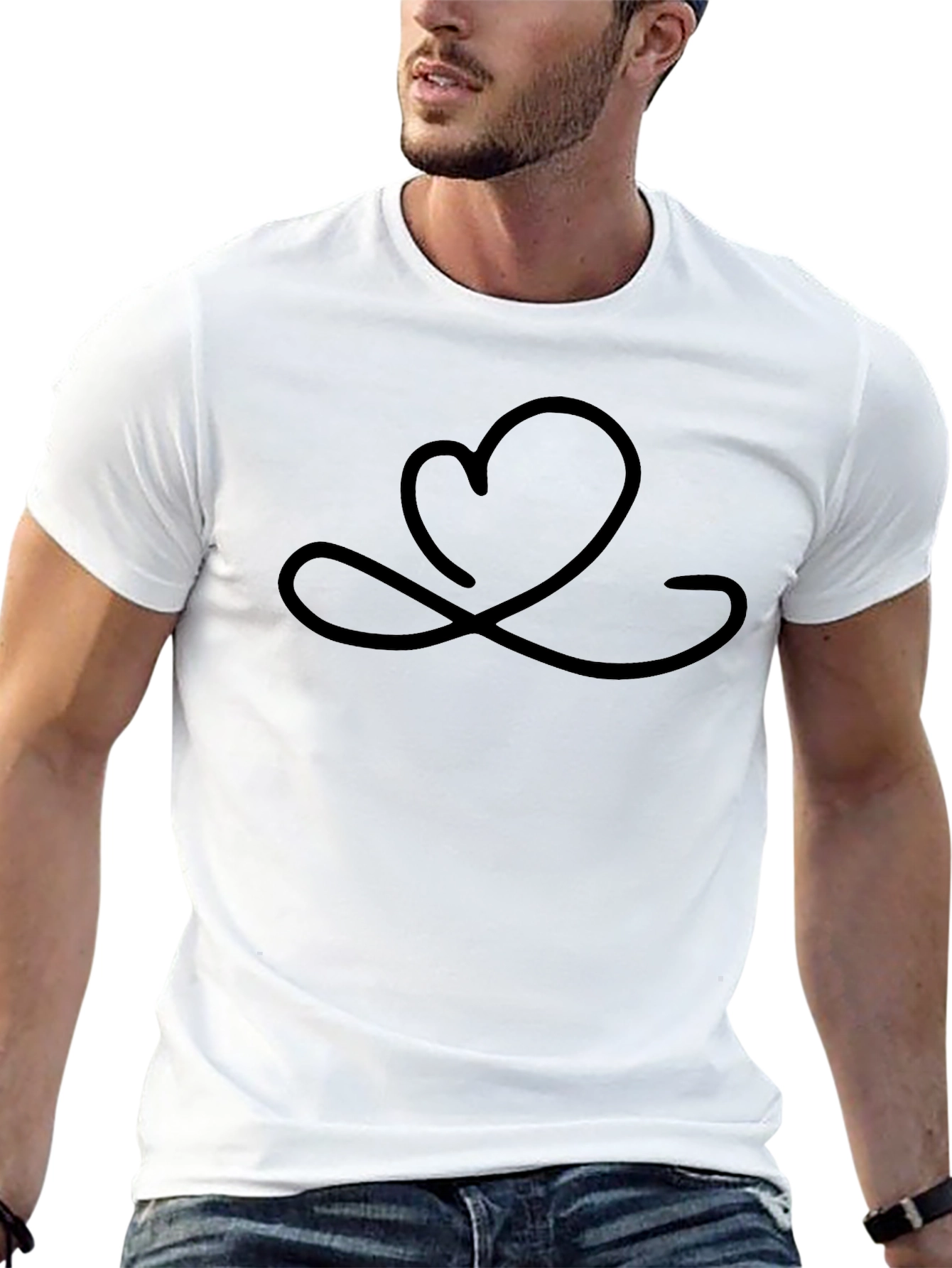 Heart Infinity Symbol Black Graphic Tee