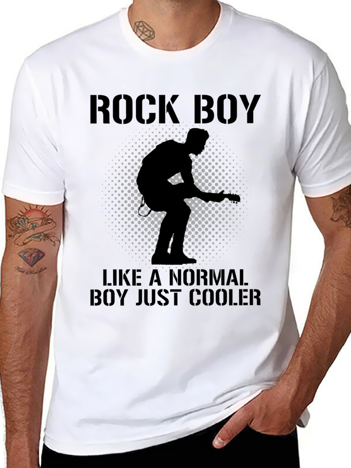 Rock Boy Tee - Cool Guitarist Design
