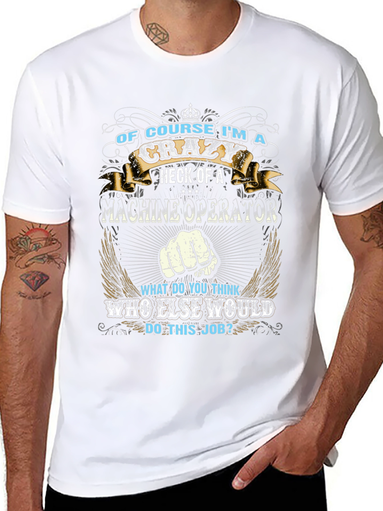 Crazy Machine Operator Graphic T-Shirt