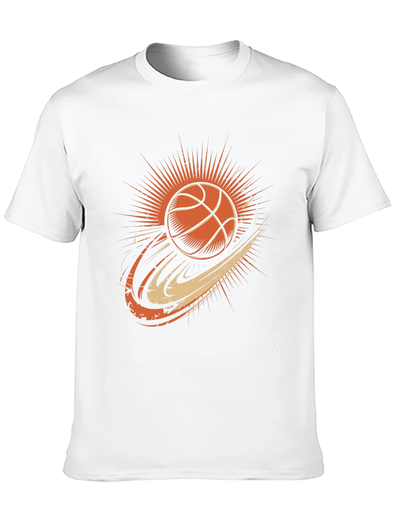 Basketball Graphic Tee - Classic Black Cotton T-Shirt