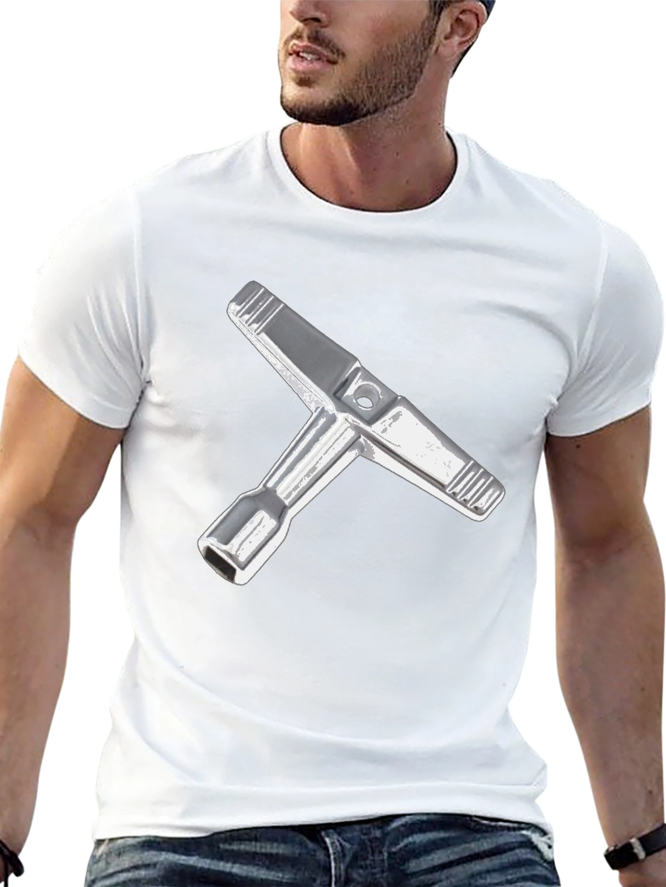Black T-Shirt with Tool Graphic