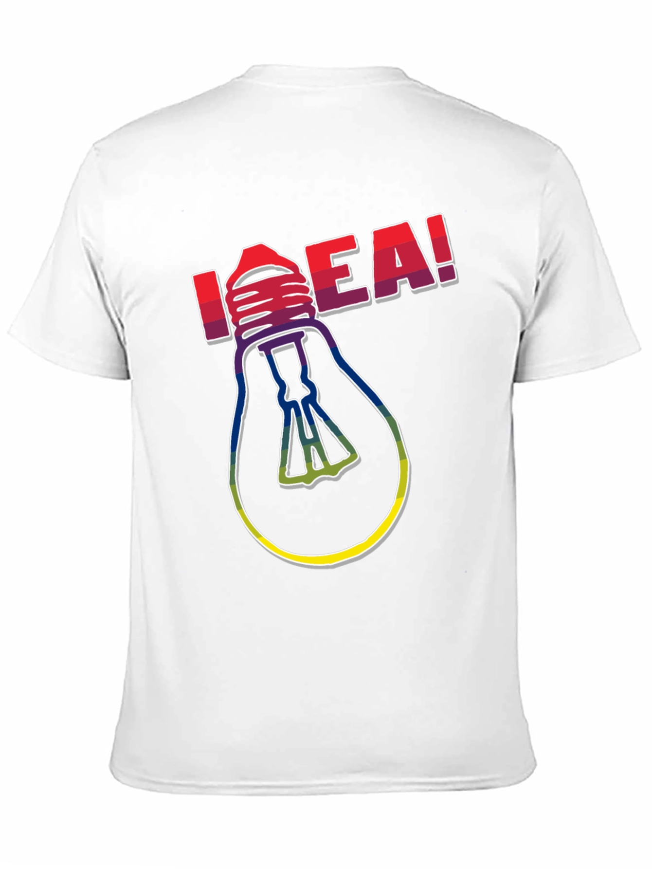 Idea! Light Bulb Graphic Print Crew Neck T-Shirt