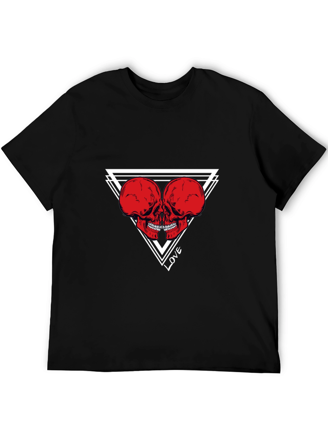 Skull Love Graphic Tee - Black
