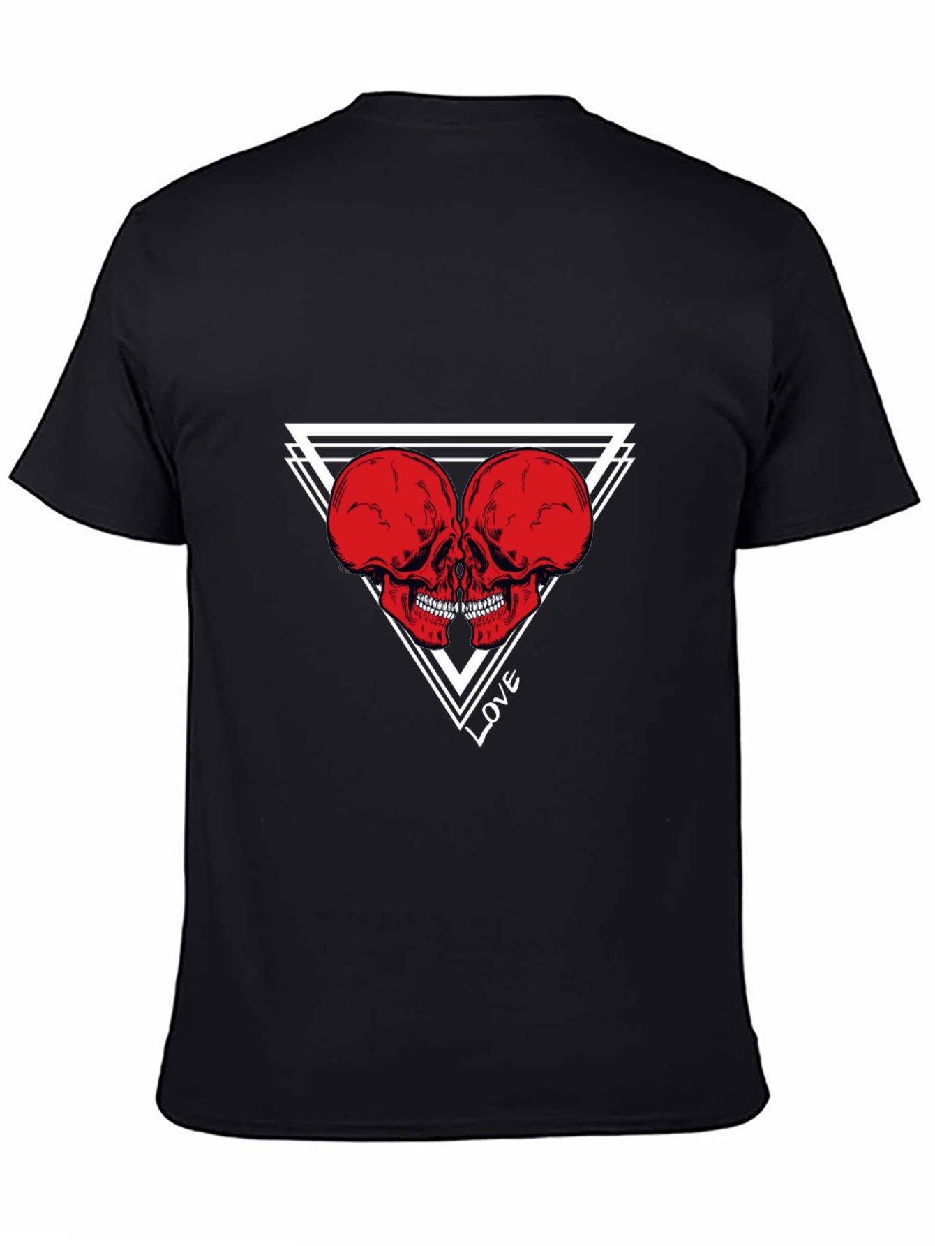 Skull Love Graphic Tee - Black