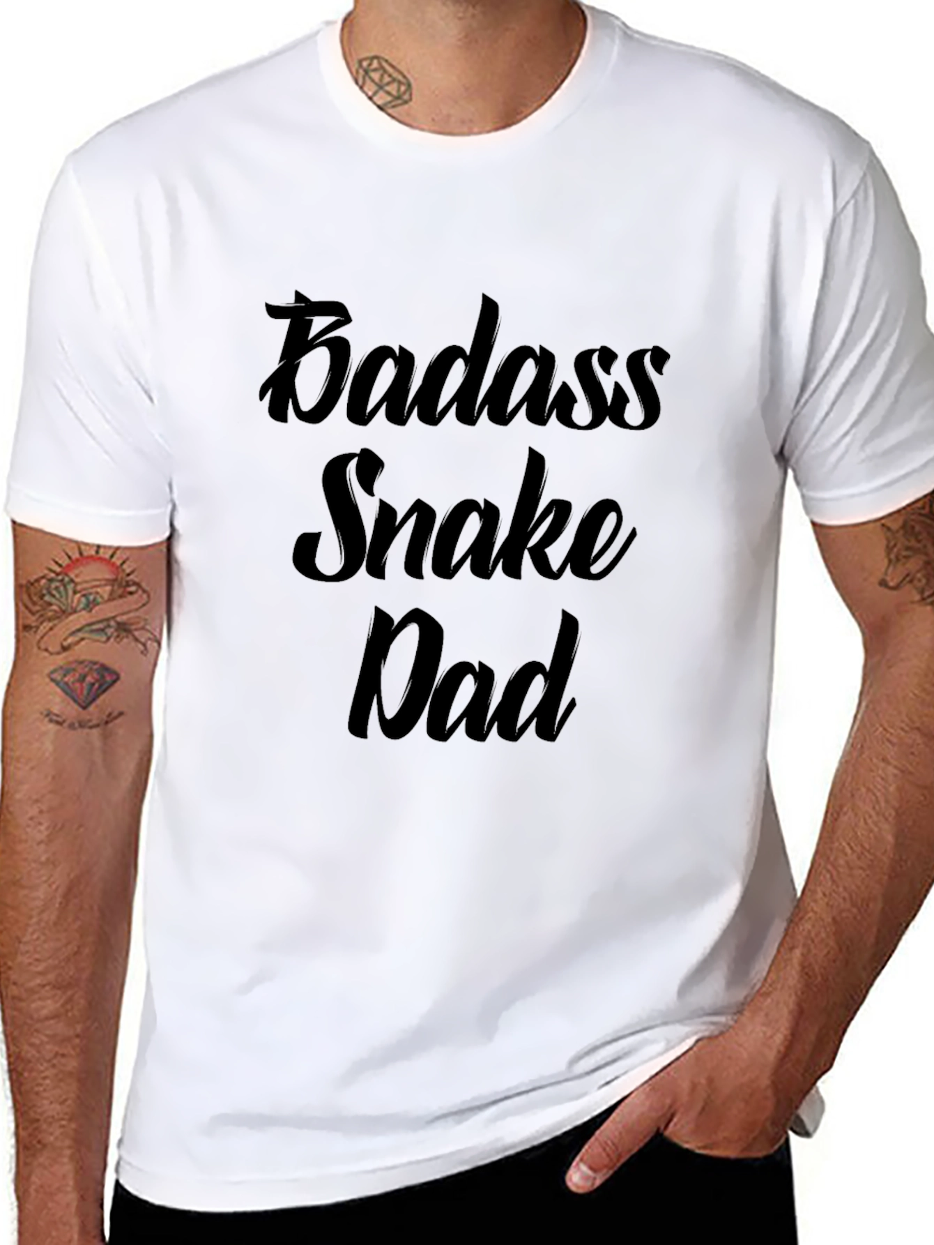 Badass Snake Dad T-Shirt - Cool Animal Lover Tee