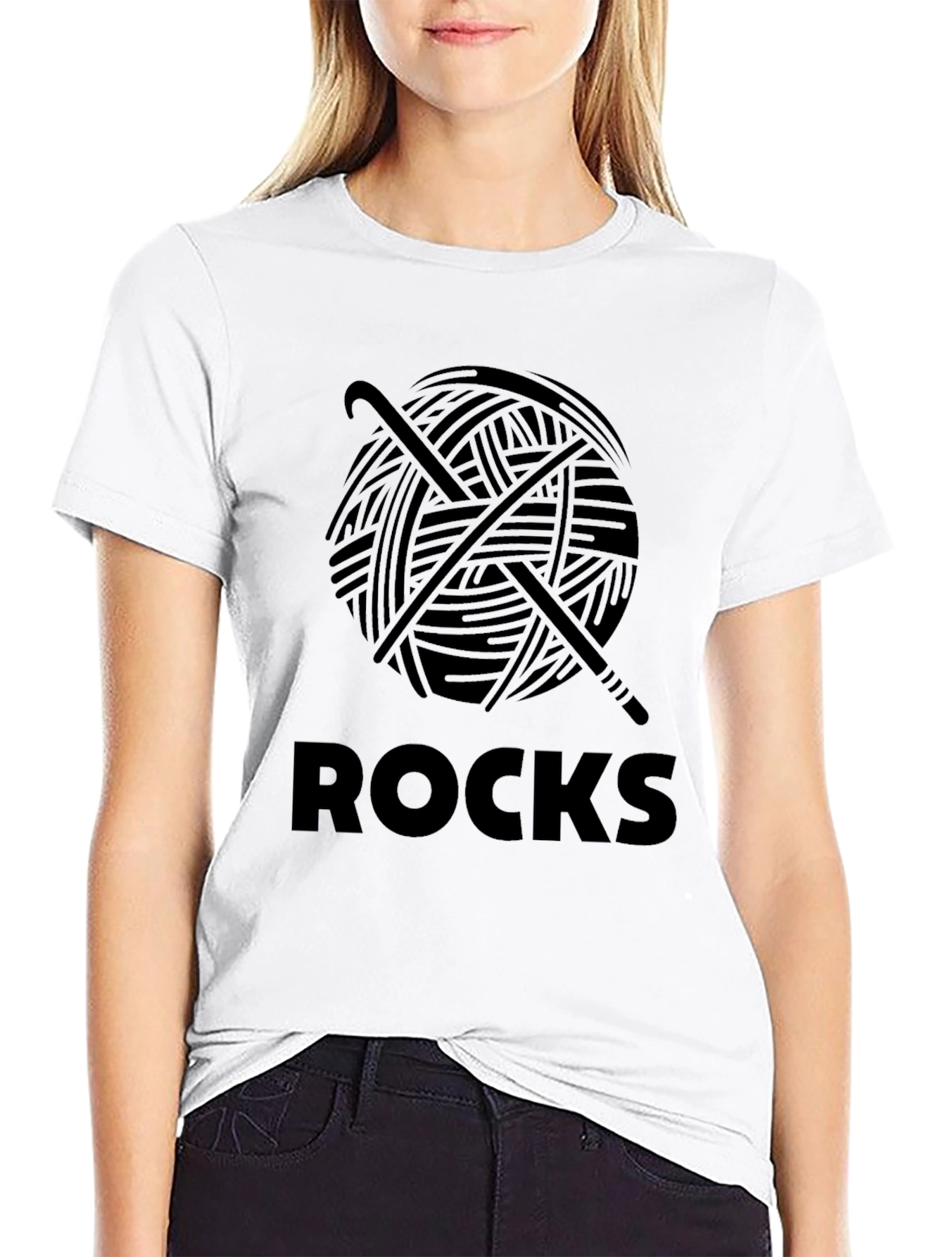 Crochet Rocks T-Shirt -  Yarn & Hook Design