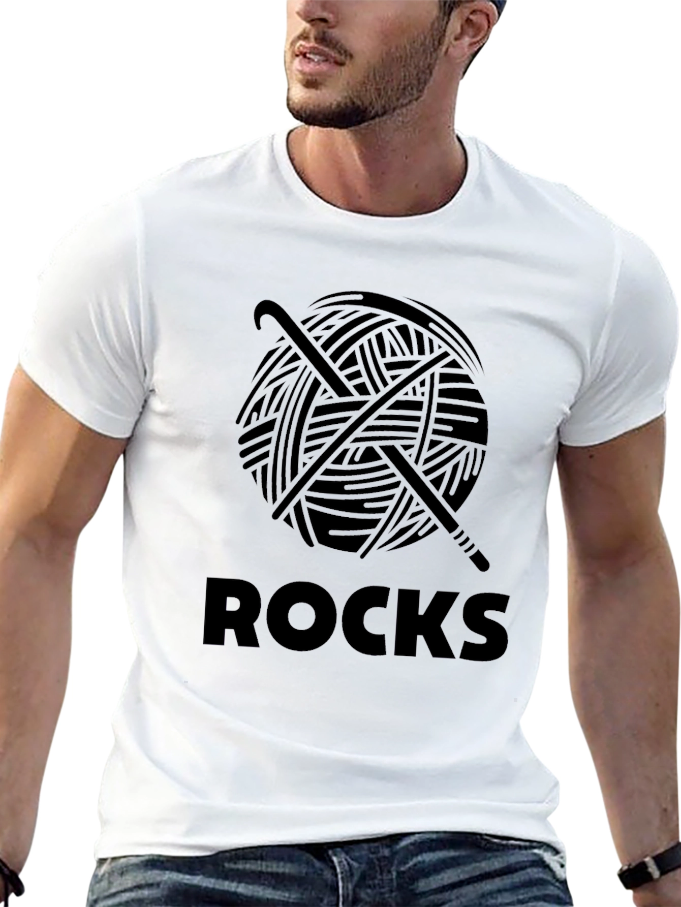 Crochet Rocks T-Shirt -  Yarn & Hook Design