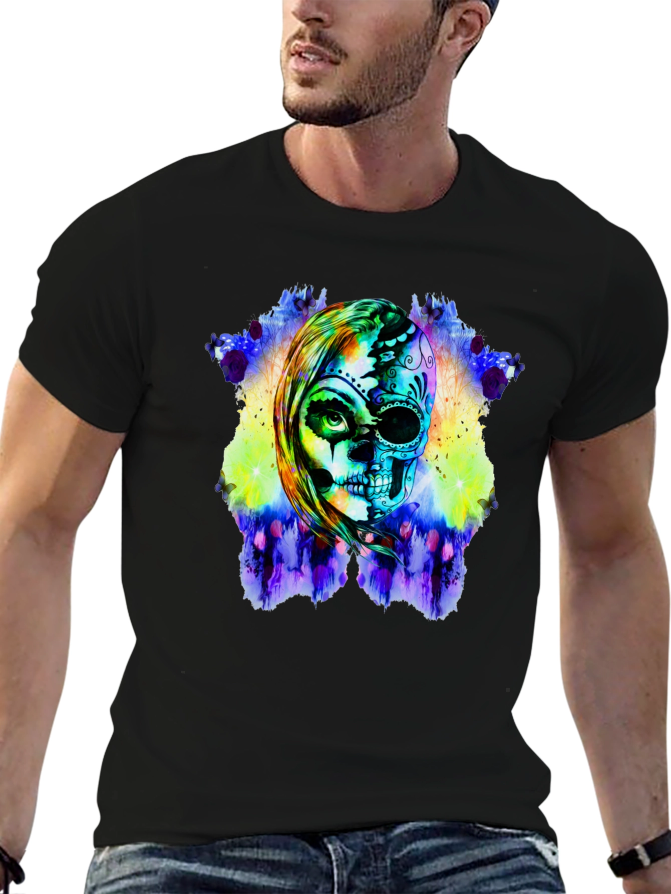 Skull Art Graphic Tee - Unique Design
