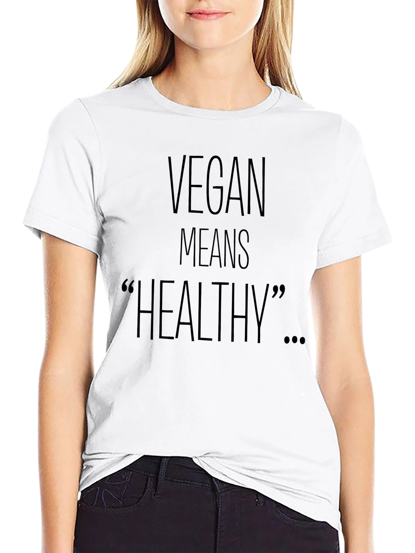 Vegan Means Healthy Black T-Shirt