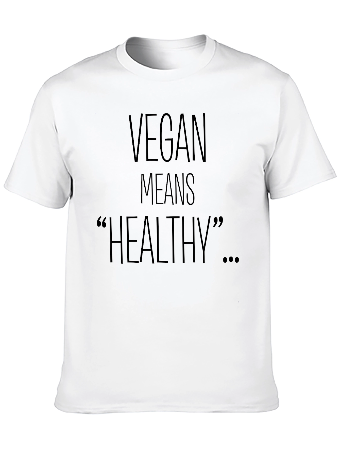 Vegan Means Healthy Black T-Shirt