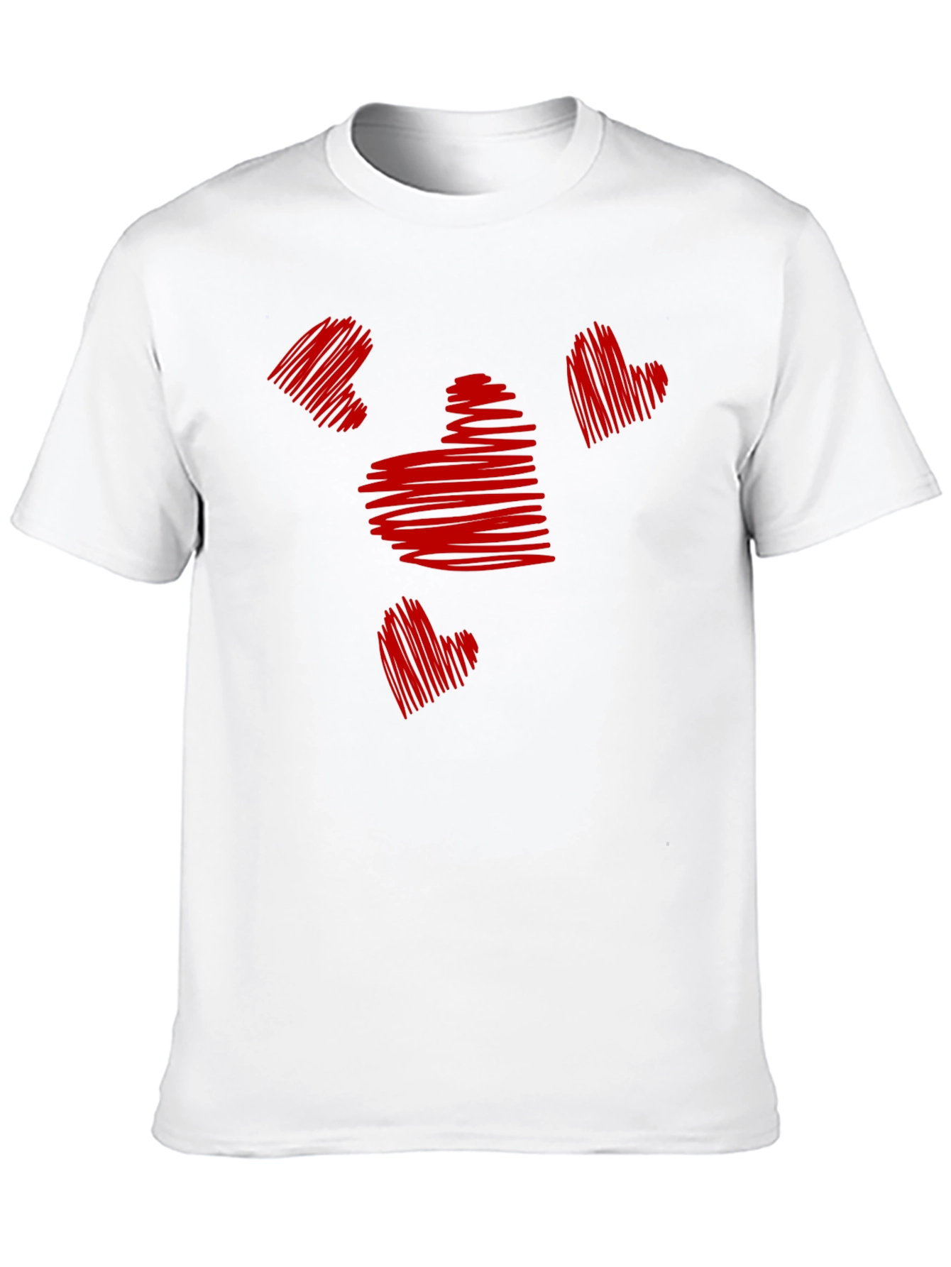 Heart Scribble Graphic Tee - Stylish Casual Wear