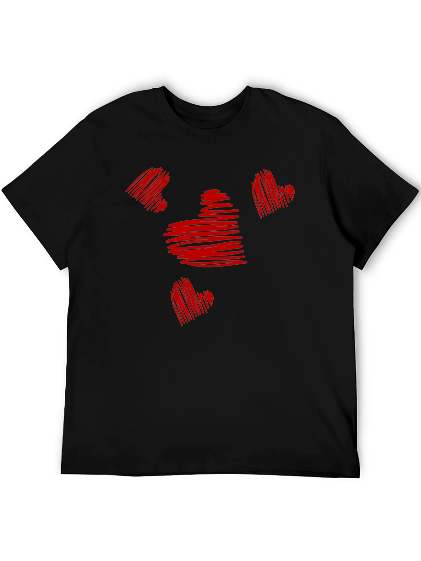 Heart Scribble Graphic Tee - Stylish Casual Wear
