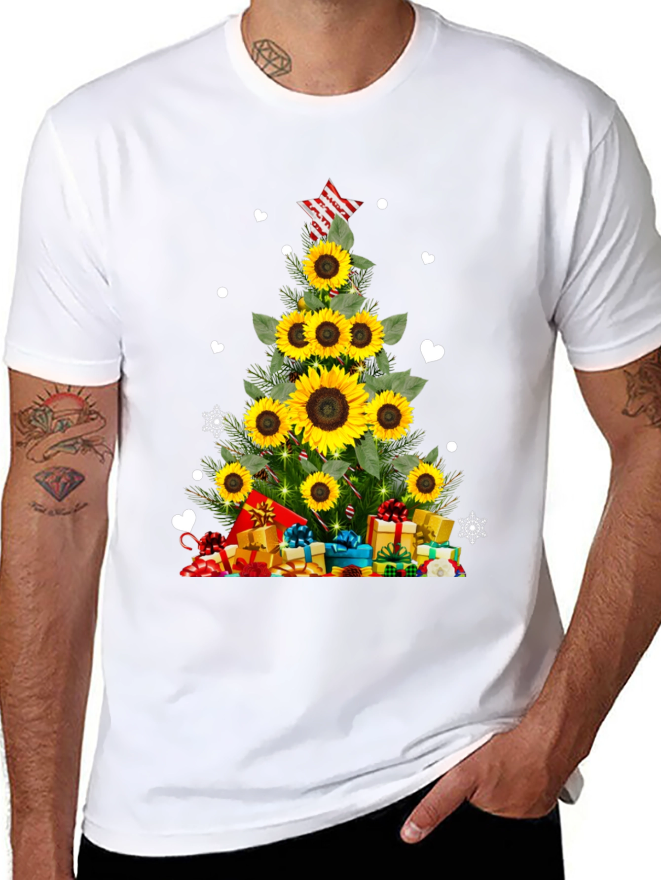 Sunflower Christmas Tree T-Shirt