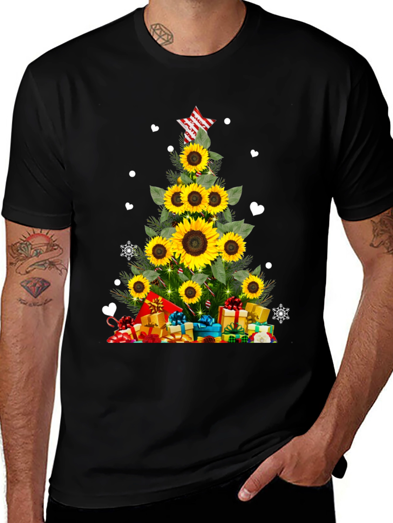 Sunflower Christmas Tree T-Shirt