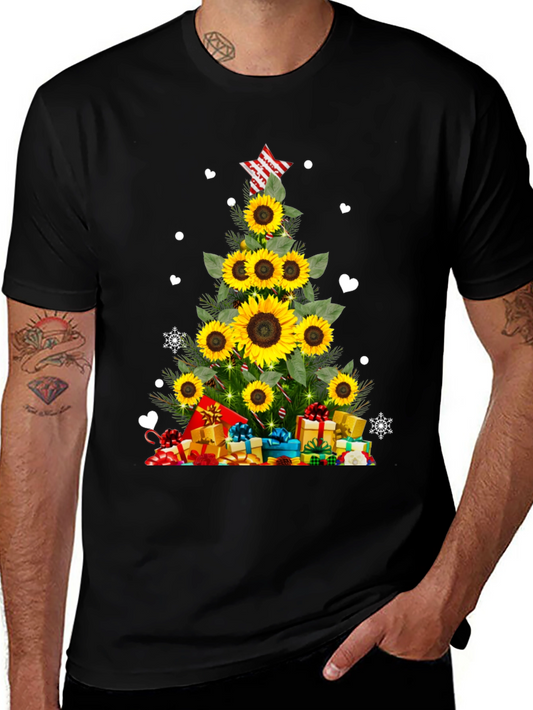 Sunflower Christmas Tree T-Shirt