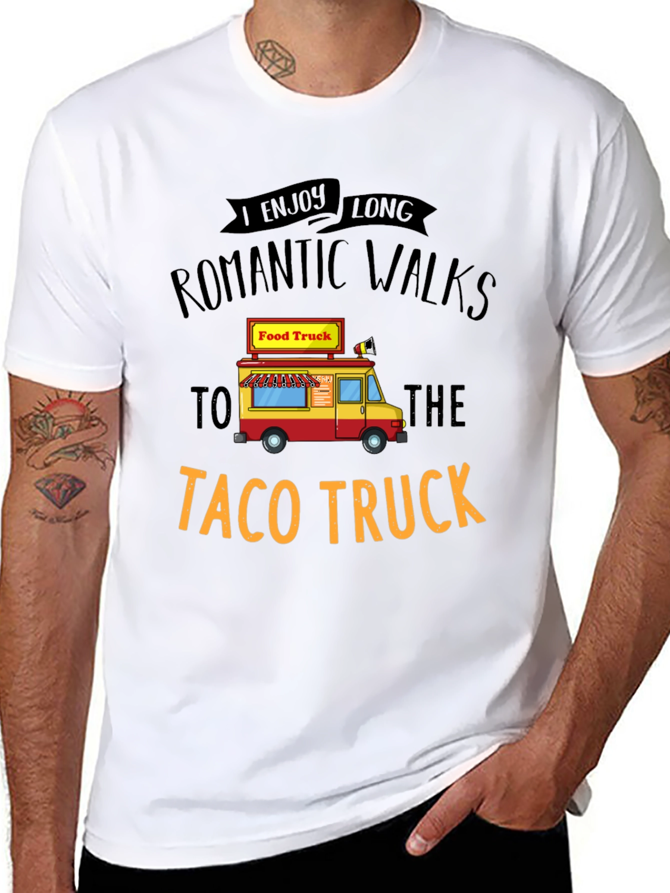 Taco Truck Romantic Walk Graphic Tee