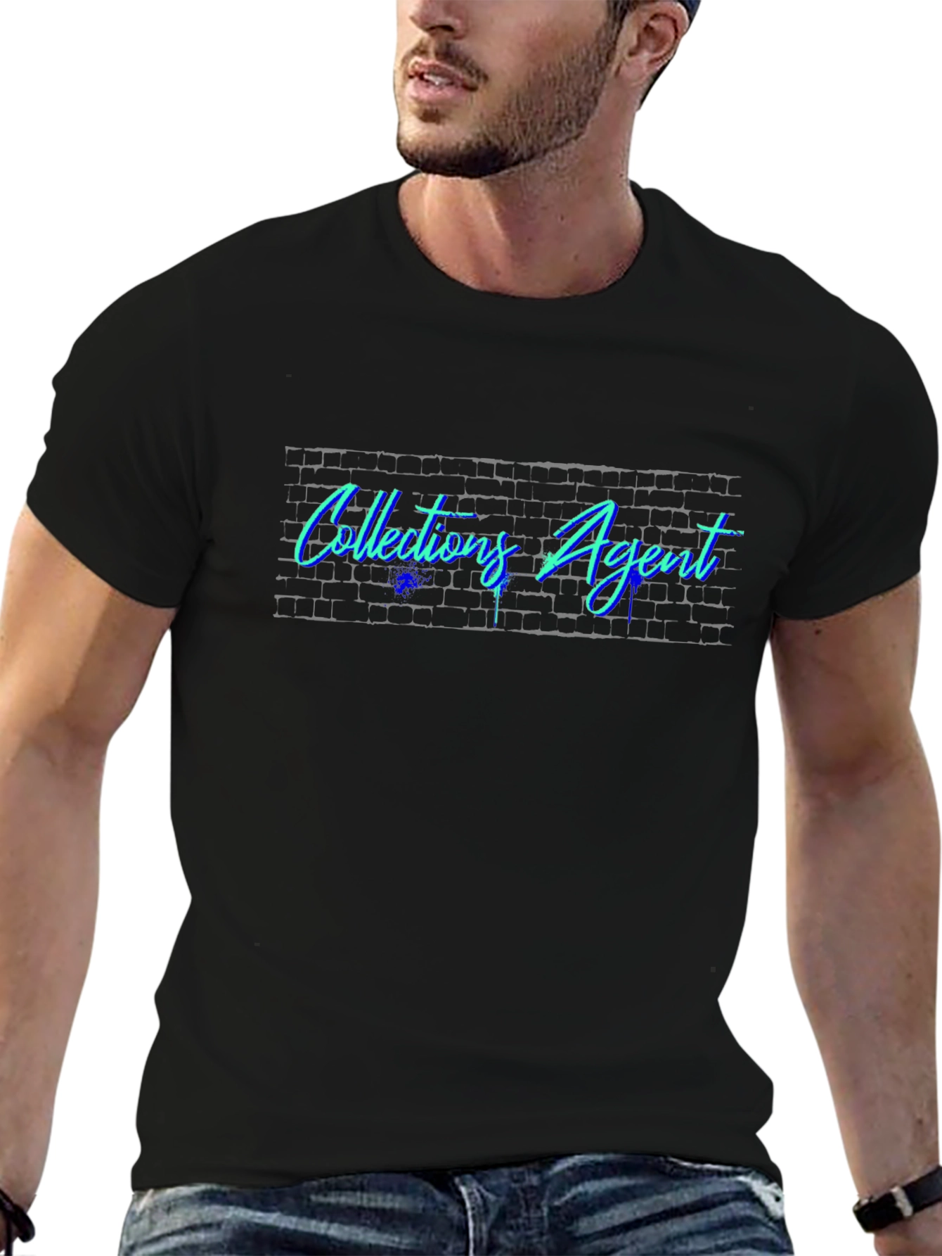 Collections Agent Black Graphic Tee