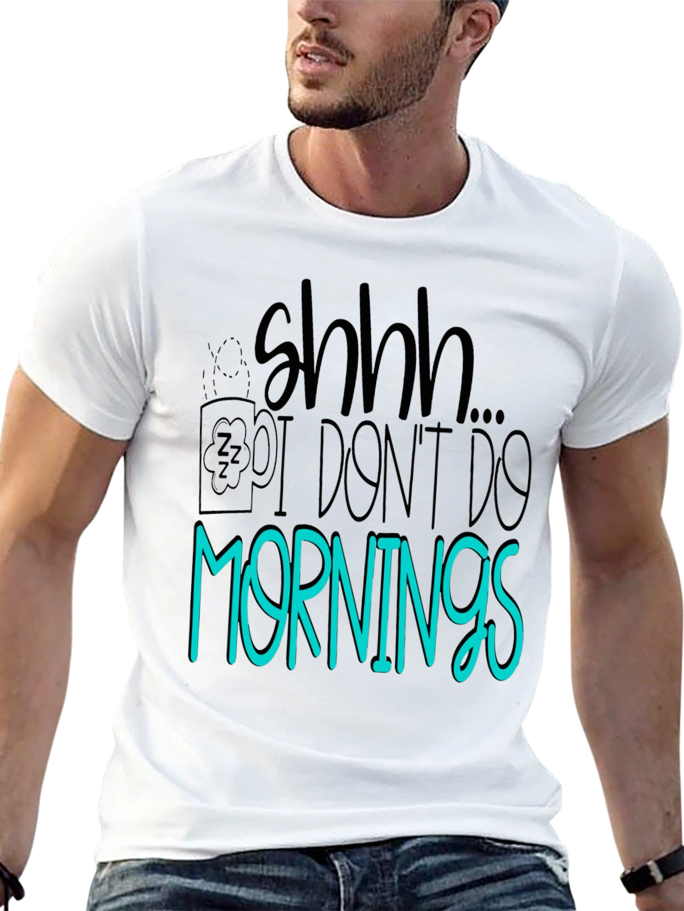Shhh I Dont Do Mornings Graphic Tee