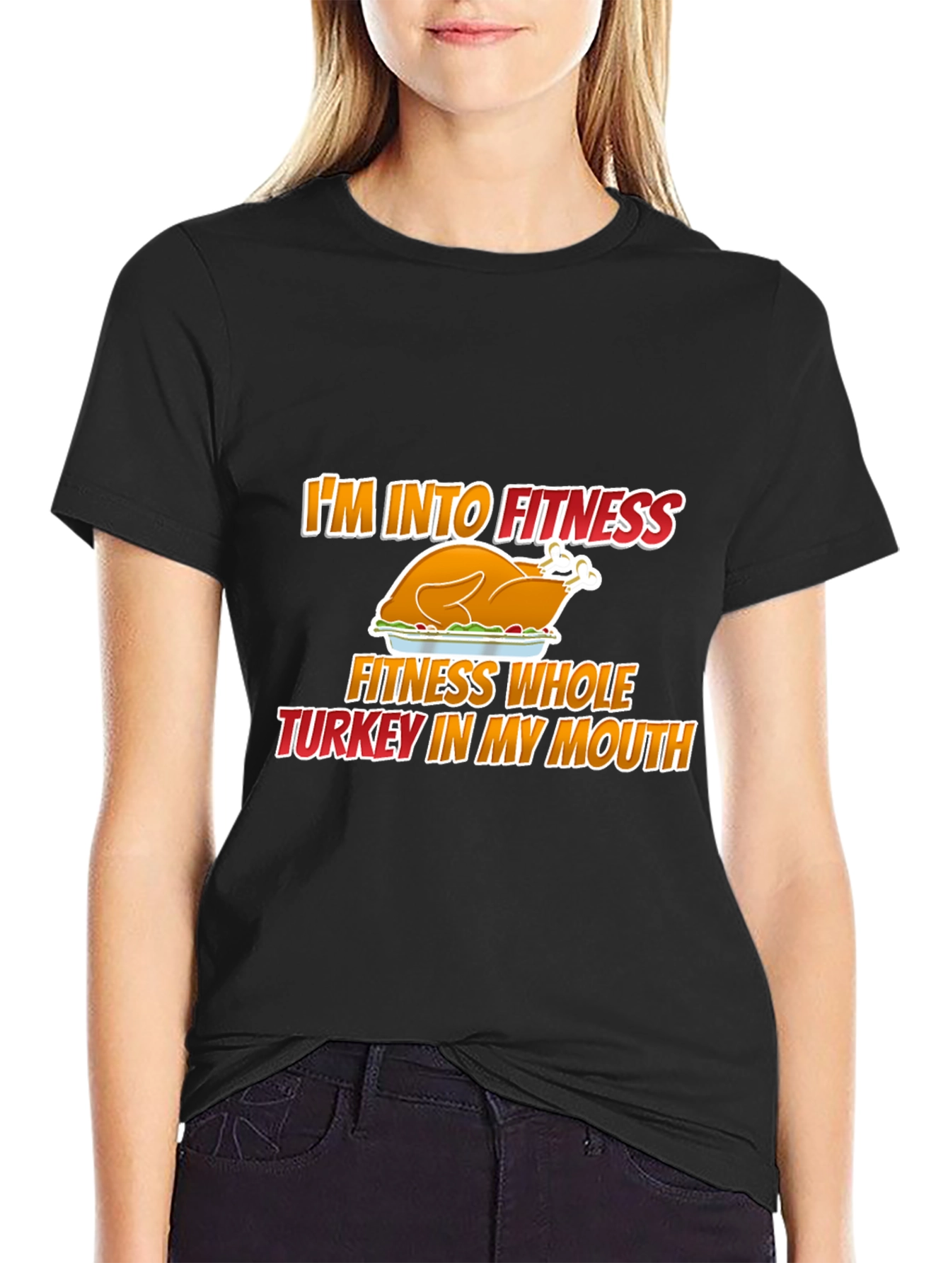 Funny Thanksgiving Turkey Fitness T-Shirt