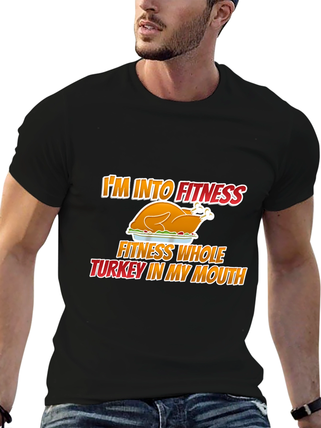 Funny Thanksgiving Turkey Fitness T-Shirt