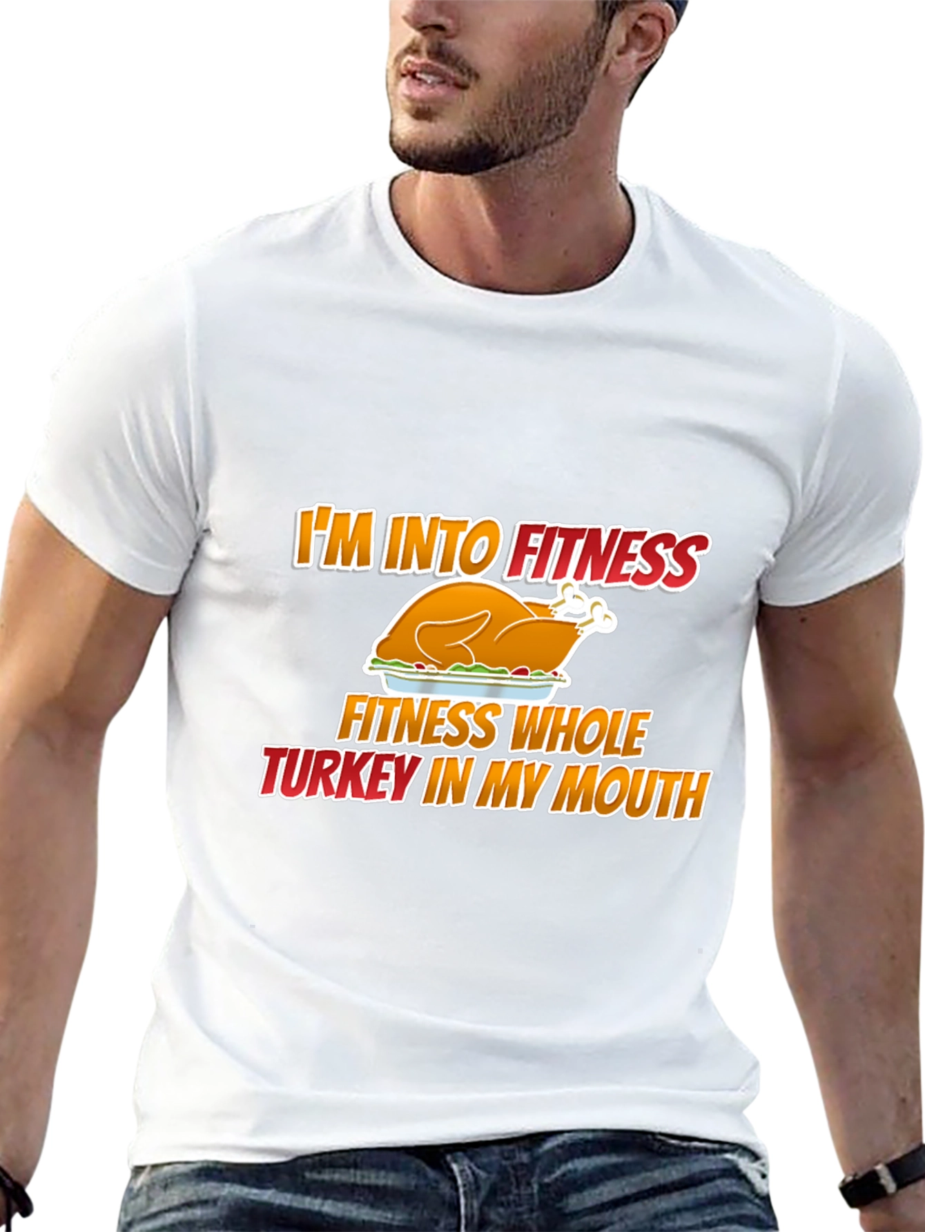 Funny Thanksgiving Turkey Fitness T-Shirt