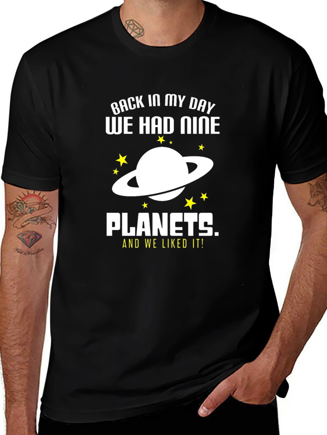 Nine Planets Graphic Tee - Astronomy Humor