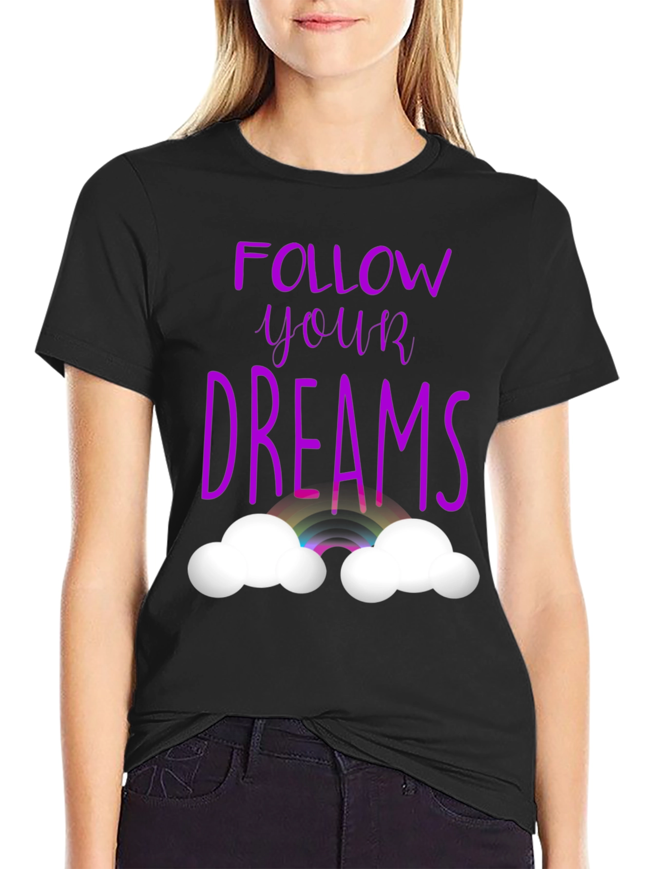 Follow Your Dreams Graphic Tee - Black