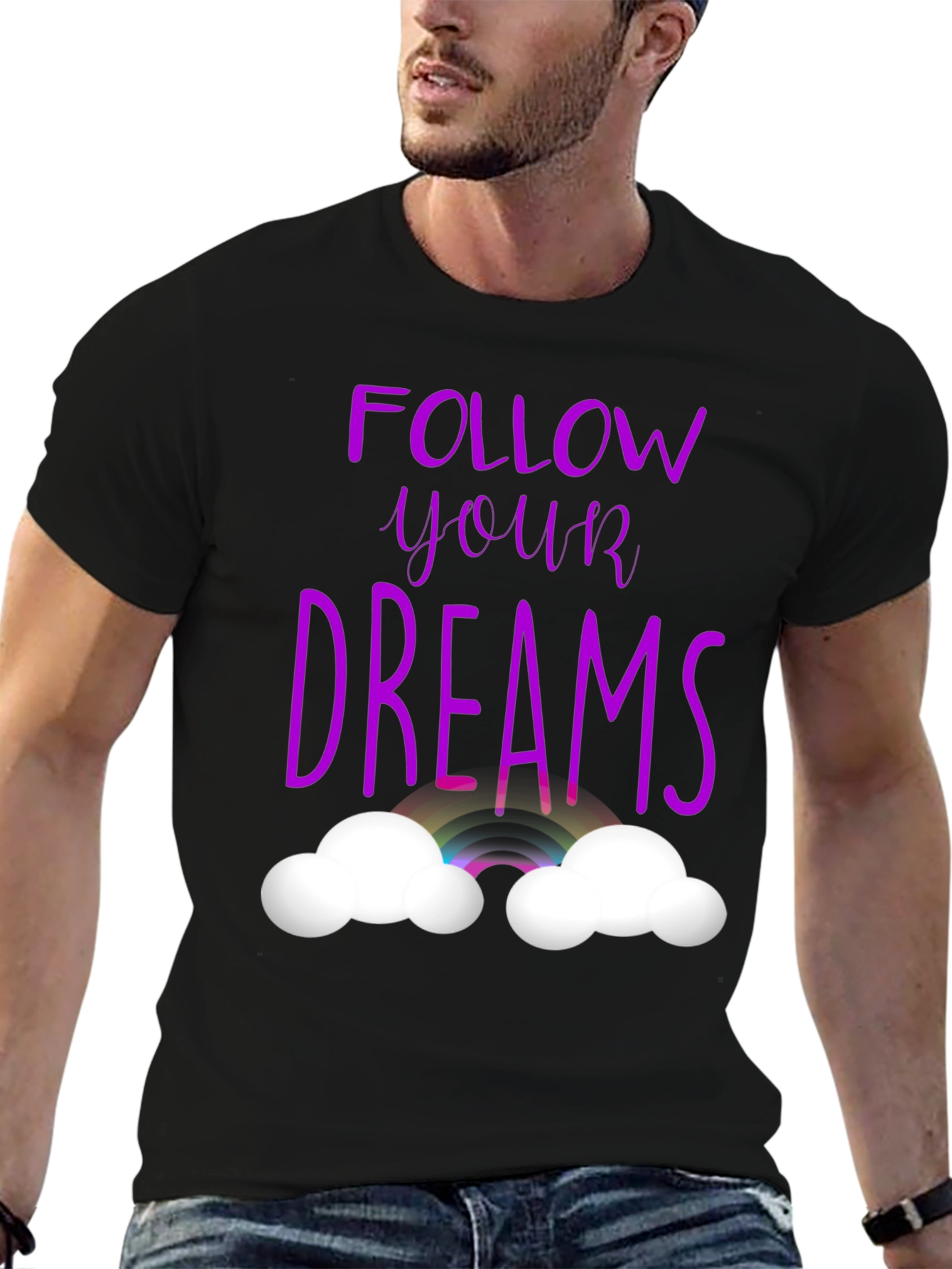Follow Your Dreams Graphic Tee - Black