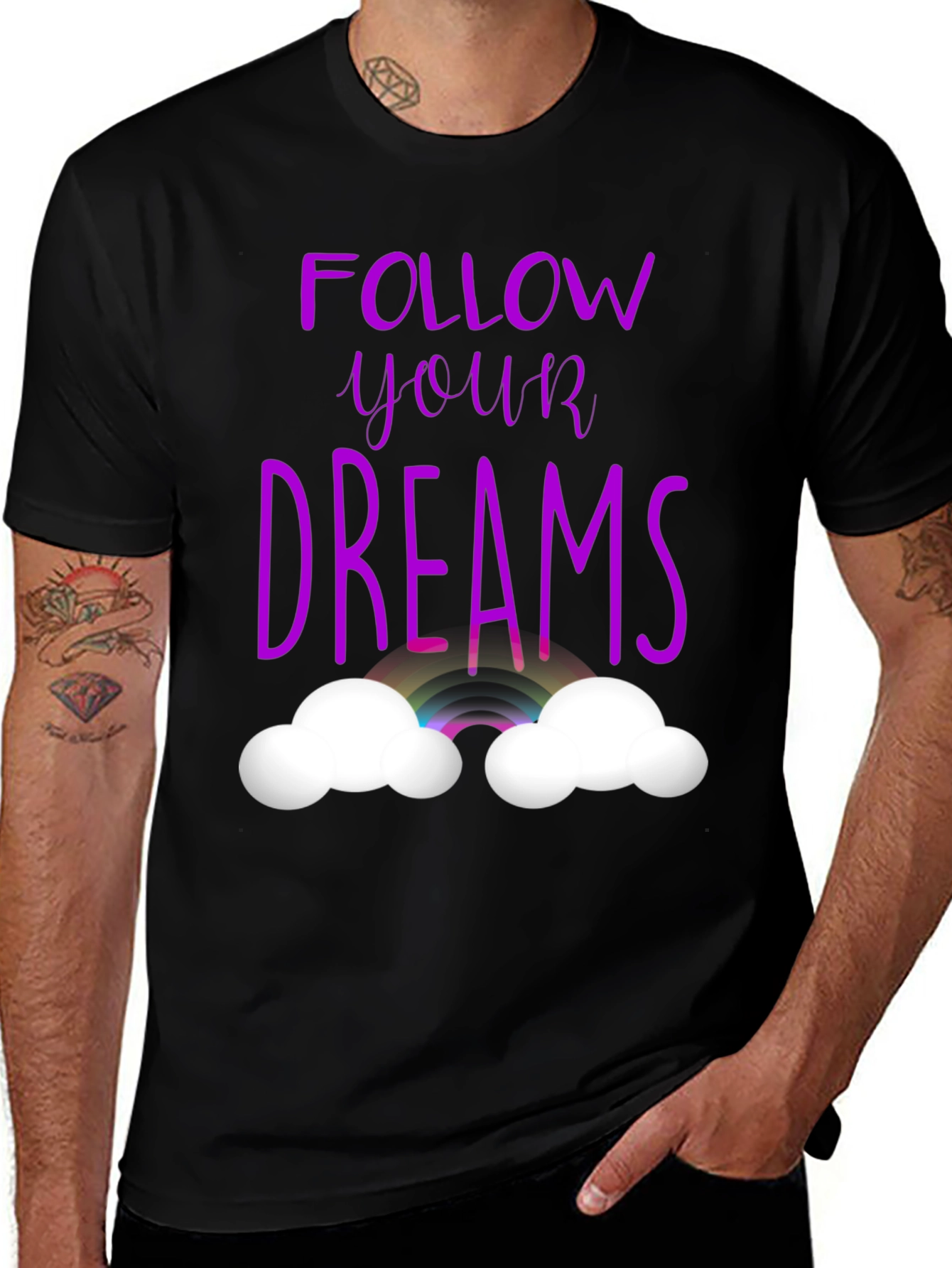 Follow Your Dreams Graphic Tee - Black
