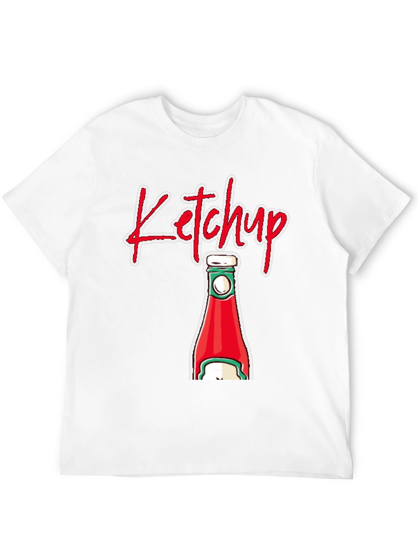 Ketchup Bottle Graphic T-Shirt - Novelty Food Tee